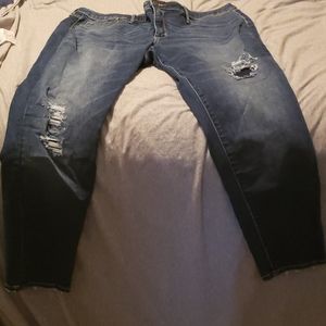 Size 18 Massimo, distressed jean jegging